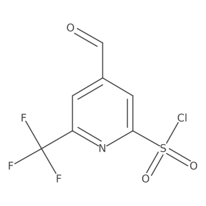 4-Formyl-6-(trifluoromethyl)pyridine-2-sulfonyl chloride Structure