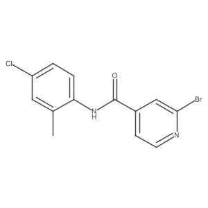 2-bromo-N-(4-chloro-2-methylphenyl)pyridine-4-carboxamide结构式