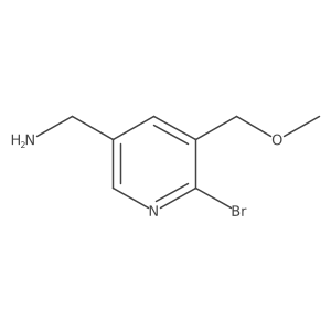 [6-Bromo-5-(methoxymethyl)pyridin-3-yl]methanamine结构式