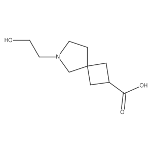 6-(2-Hydroxyethyl)-6-azaspiro[3.4]octane-2-carboxylic acid结构式