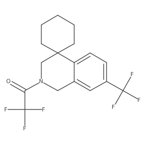 2,2,2-Trifluoro-1-(7'-(trifluoromethyl)-1'h-spiro[cyclohexane-1,4'-isoquinoline]-2'(3'h)-yl)ethanone结构式