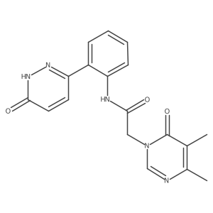 2-(4,5-dimethyl-6-oxopyrimidin-1(6H)-yl)-N-(2-(6-oxo-1,6-dihydropyridazin-3-yl)phenyl)acetamide Structure