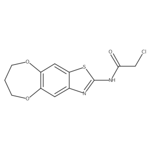 2-Chloro-N-{10,14-dioxa-4-thia-6-azatricyclo[7.5.0.0,3,7]tetradeca-1(9),2,5,7-tetraen-5-yl}acetamide结构式