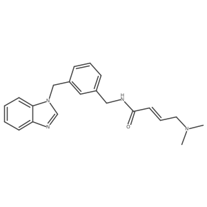 (E)-N-[[3-(Benzimidazol-1-ylmethyl)phenyl]methyl]-4-(dimethylamino)but-2-enamide结构式