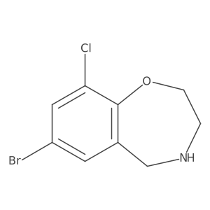 7-Bromo-9-chloro-2,3,4,5-tetrahydro-1,4-benzoxazepine Structure