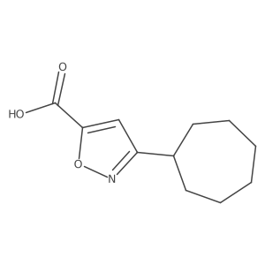 3-Cycloheptyl-1,2-oxazole-5-carboxylic acid结构式