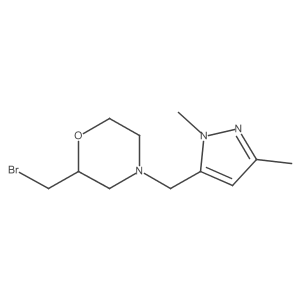 Morpholine, 2-(bromomethyl)-4-[(1,3-dimethyl-1H-pyrazol-5-yl)methyl]-结构式
