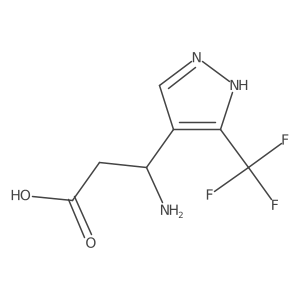 3-amino-3-[3-(trifluoromethyl)-1H-pyrazol-4-yl]propanoic acid Structure