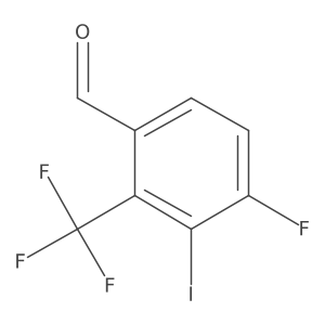 4-Fluoro-3-iodo-2-(trifluoromethyl)benzaldehyde Structure