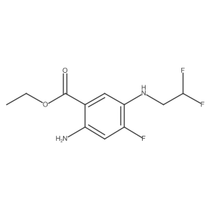 Ethyl 2-amino-5-[(2,2-difluoroethyl)amino]-4-fluorobenzoate结构式