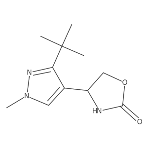 4-(3-tert-butyl-1-methyl-1H-pyrazol-4-yl)-1,3-oxazolidin-2-one结构式