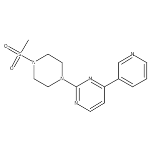 2-(4-Methanesulfonylpiperazin-1-yl)-4-(pyridin-3-yl)pyrimidine结构式