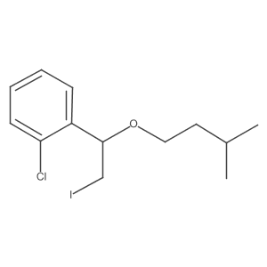 1-Chloro-2-[2-iodo-1-(3-methylbutoxy)ethyl]benzene结构式