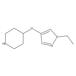 4-[(1-Ethyl-1H-pyrazol-4-yl)oxy]piperidine结构式