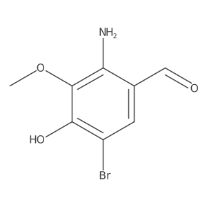 2-Amino-5-bromo-4-hydroxy-3-methoxybenzaldehyde结构式