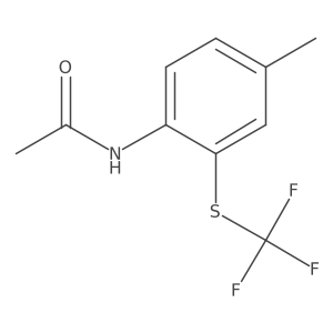 N-(4-Methyl-2-((trifluoromethyl)thio)phenyl)acetamide结构式
