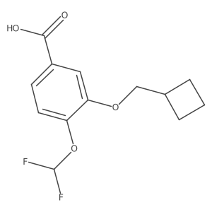 3-(Cyclobutylmethoxy)-4-(difluoromethoxy)benzoic acid Structure