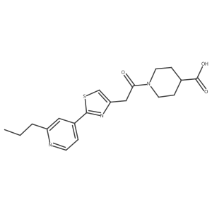 1-{[2-(2-Propylpyridin-4-yl)-1,3-thiazol-4-yl]acetyl}piperidine-4-carboxylic acid Structure