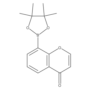 8-(tetramethyl-1,3,2-dioxaborolan-2-yl)-4H-chromen-4-one结构式