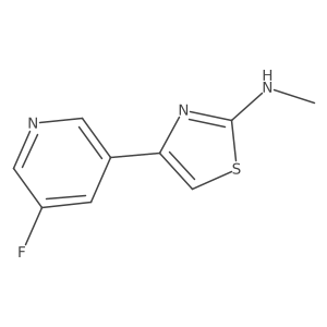 4-(5-fluoropyridin-3-yl)-N-methyl-1,3-thiazol-2-amine结构式