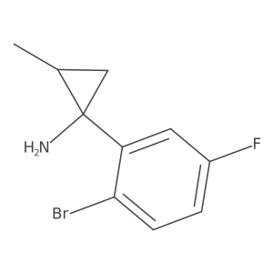 1-(2-Bromo-5-fluorophenyl)-2-methylcyclopropan-1-amine结构式