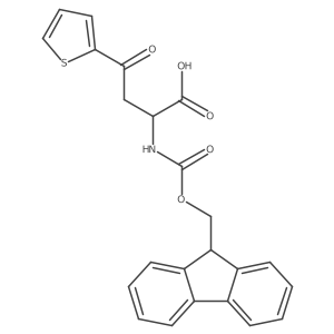 2-((((9H-Fluoren-9-yl)methoxy)carbonyl)amino)-4-oxo-4-(thiophen-2-yl)butanoic acid结构式
