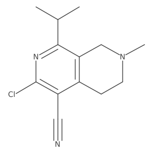 3-Chloro-1-isopropyl-7-methyl-5,6,7,8-tetrahydro-2,7-naphthyridine-4-carbonitrile结构式