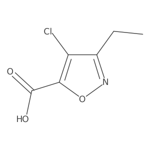 4-Chloro-3-ethylisoxazole-5-carboxylic acid结构式