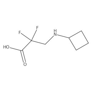 3-(Cyclobutylamino)-2,2-difluoropropanoic acid Structure
