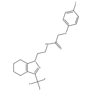 2-((4-fluorophenyl)thio)-N-(2-(3-(trifluoromethyl)-4,5,6,7-tetrahydro-1H-indazol-1-yl)ethyl)acetamide Structure