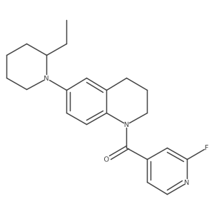 6-(2-Ethylpiperidin-1-yl)-1-(2-fluoropyridine-4-carbonyl)-1,2,3,4-tetrahydroquinoline结构式