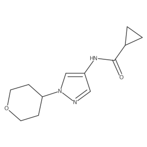 N-(1-(tetrahydro-2H-pyran-4-yl)-1H-pyrazol-4-yl)cyclopropanecarboxamide Structure