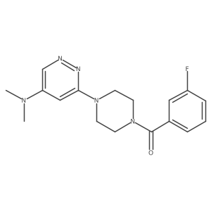 (4-(5-(Dimethylamino)pyridazin-3-yl)piperazin-1-yl)(3-fluorophenyl)methanone Structure