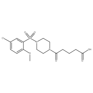 5-[4-(5-Chloro-2-methoxybenzenesulfonyl)piperazin-1-yl]-5-oxopentanoic acid结构式