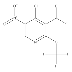 4-Chloro-3-(difluoromethyl)-5-nitro-2-(trifluoromethoxy)pyridine Structure