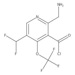 2-(Aminomethyl)-5-(difluoromethyl)-4-(trifluoromethoxy)pyridine-3-carbonyl chloride Structure