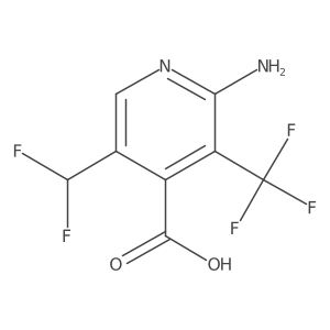 2-Amino-5-(difluoromethyl)-3-(trifluoromethyl)isonicotinic acid Structure