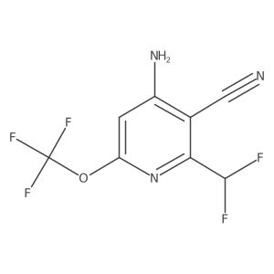 4-Amino-2-(difluoromethyl)-6-(trifluoromethoxy)nicotinonitrile Structure