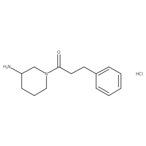 1-(3-Aminopiperidin-1-YL)-3-phenylpropan-1-one hydrochloride结构式