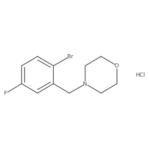 4-[(2-Bromo-5-fluorophenyl)methyl]morpholine hydrochloride结构式