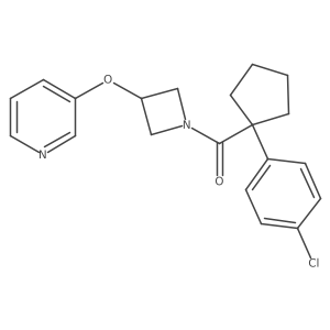 (1-(4-Chlorophenyl)cyclopentyl)(3-(pyridin-3-yloxy)azetidin-1-yl)methanone结构式