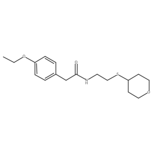 2-(4-ethoxyphenyl)-N-[2-(oxan-4-ylsulfanyl)ethyl]acetamide Structure