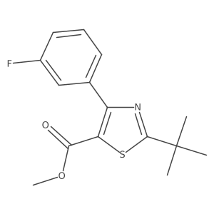Methyl 2-(tert-butyl)-4-(3-fluorophenyl)thiazole-5-carboxylate Structure