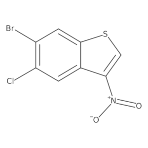 Benzo[b]thiophene, 6-bromo-5-chloro-3-nitro- Structure