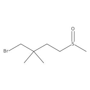 1-Bromo-4-methanesulfinyl-2,2-dimethylbutane结构式