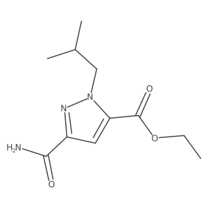 ethyl 3-carbamoyl-1-(2-methylpropyl)-1H-pyrazole-5-carboxylate Structure