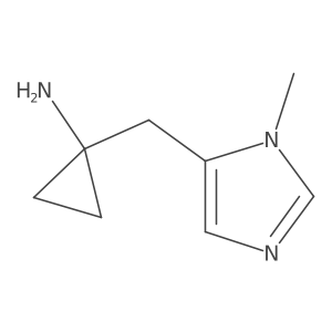 1-[(1-methyl-1H-imidazol-5-yl)methyl]cyclopropan-1-amine结构式