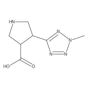 4-(2-methyl-2H-1,2,3,4-tetrazol-5-yl)pyrrolidine-3-carboxylic acid Structure