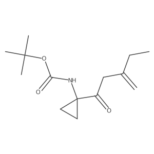 tert-butyl N-[1-(3-methylidenepentanoyl)cyclopropyl]carbamate结构式