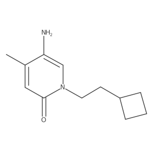 5-Amino-1-(2-cyclobutylethyl)-4-methyl-1,2-dihydropyridin-2-one结构式